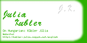 julia kubler business card
